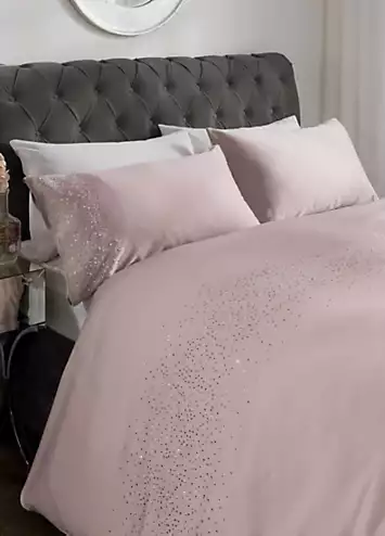 Sleepdown Diamante Embellished Duvet Cover Set - Blush | Kaleidoscope