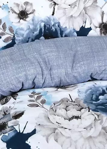 Sleepdown Inky Floral Blue Duvet Cover Set | Kaleidoscope