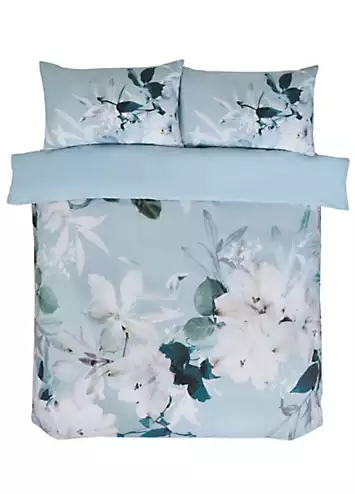 Sleepdown Large Floral Duvet Cover Set - Duck Egg | Kaleidoscope