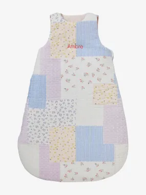 Sleeveless Baby Sleeping Bag in Cotton Gauze, Cottage - multicoloured