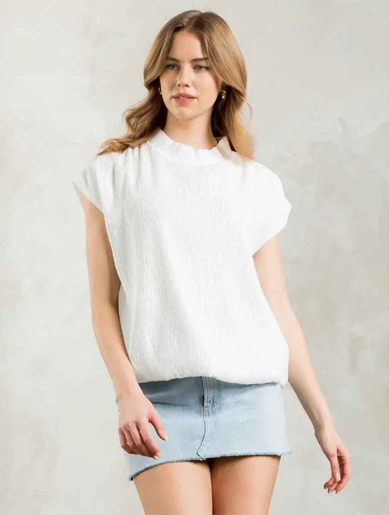 Sleeveless Textured Top