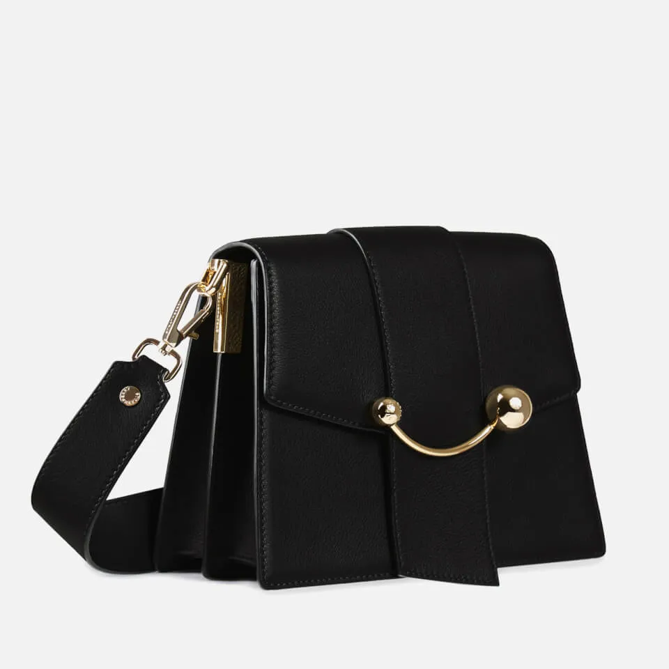 Strathberry Box Crescent Leather Shoulder Bag