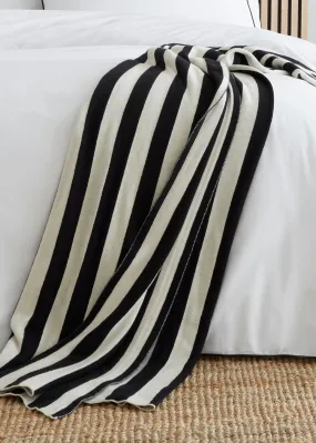 Style Sisters Knitted Stripe Cotton 150x180cm Blanket Throw