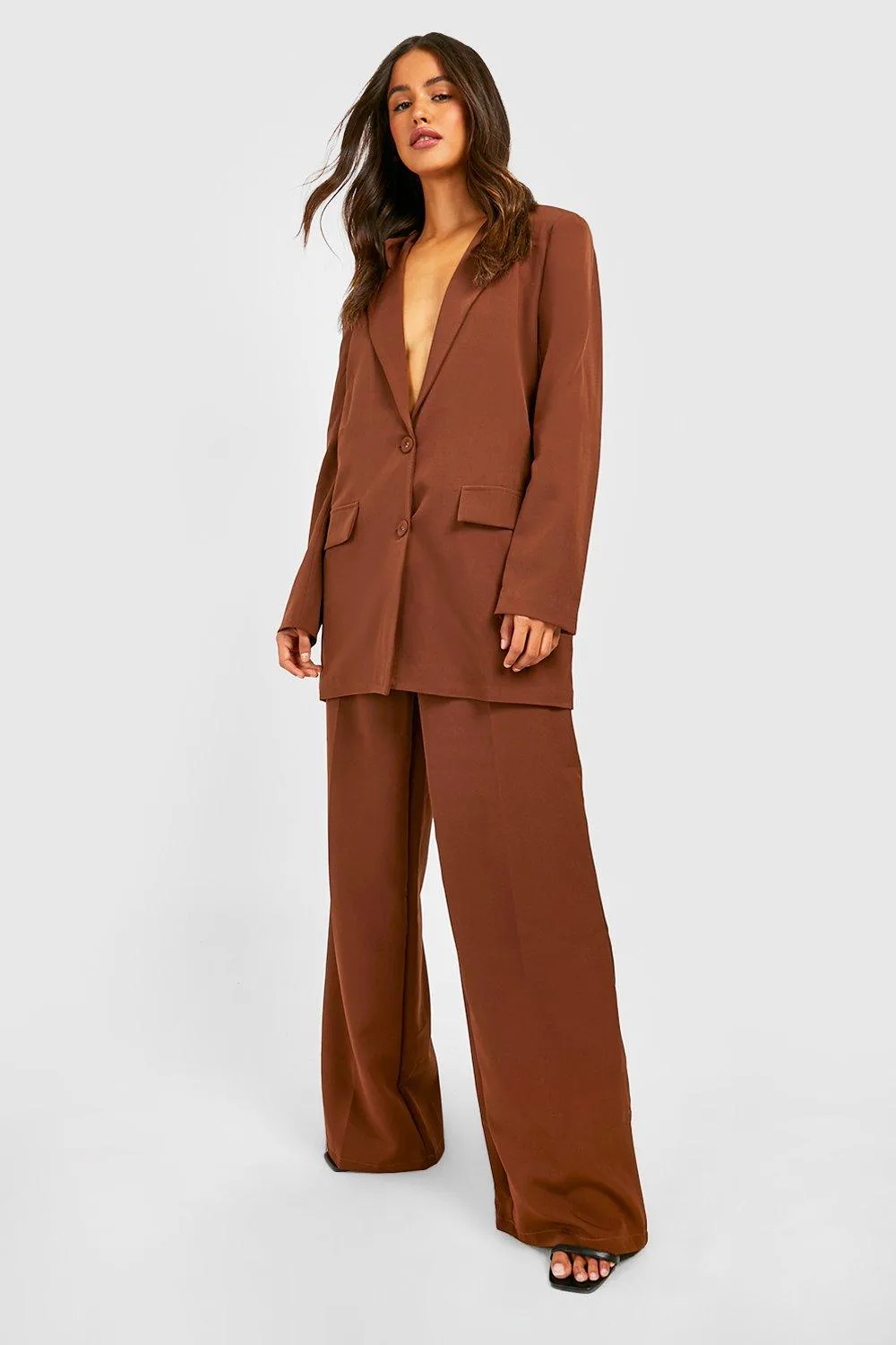 Tailored Slouchy Fit Wide Leg Pants