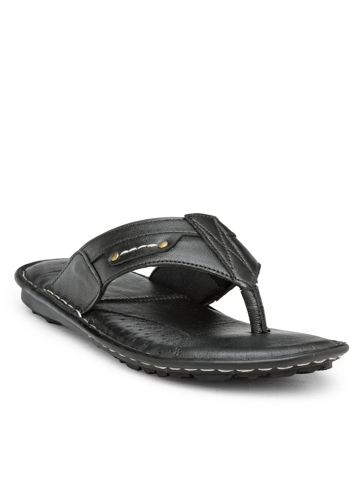 Teakwood Black Daily Wear Sandals