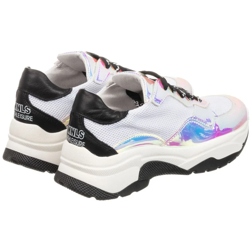 Teen White Iridescent Trainers