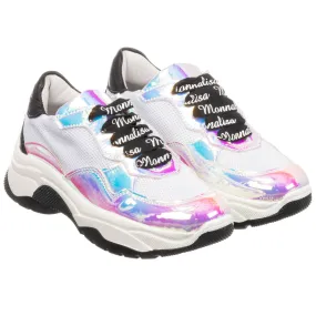 Teen White Iridescent Trainers