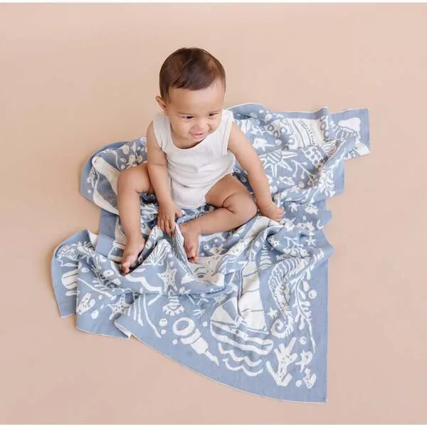 The Blueberry Hill Organic Cotton Blanket, Nautical