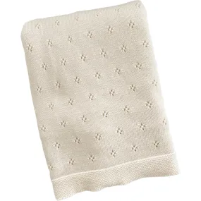 The Blueberry Hill Pique Baby Blanket, Cream