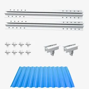 Trapezoidal sheet metal roof mounting set short profile 40cm - extension set