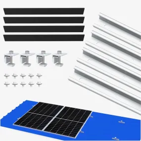 Trapezoidal sheet metal roof mounting set U-profile 20cm - for 1 modules