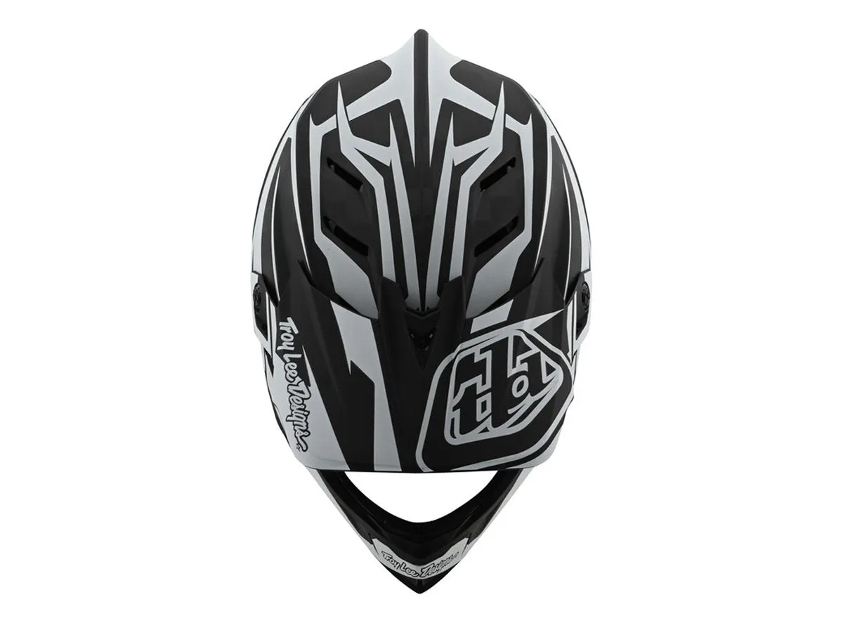 Troy Lee Designs D4 Carbon Full Face Helmet - Slash - Black-White - 2020