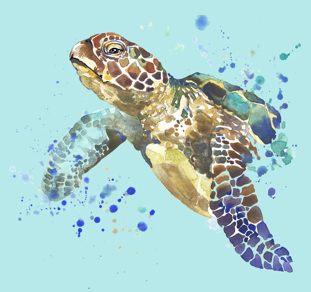 Turtle Splash Shower Curtain