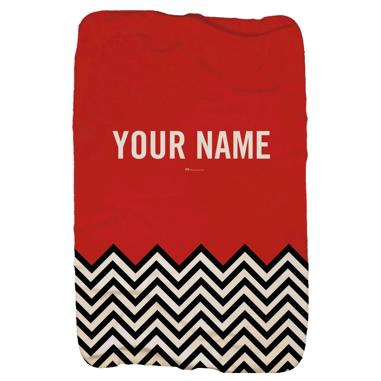 Twin Peaks Red Room Chevron Personalized Sherpa Blanket - 37 x 57