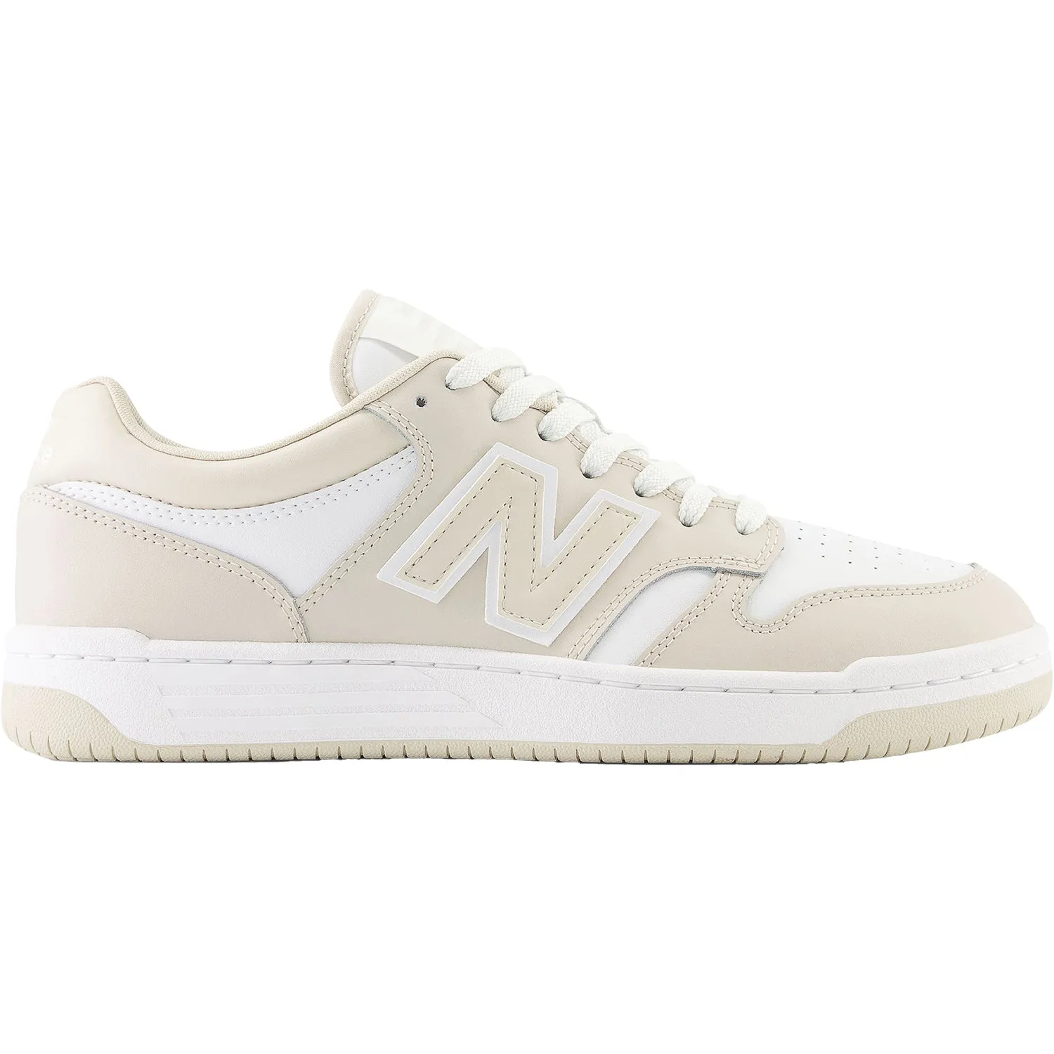 Unisex's New Balance BB480LBB TimberWolf/White Leather