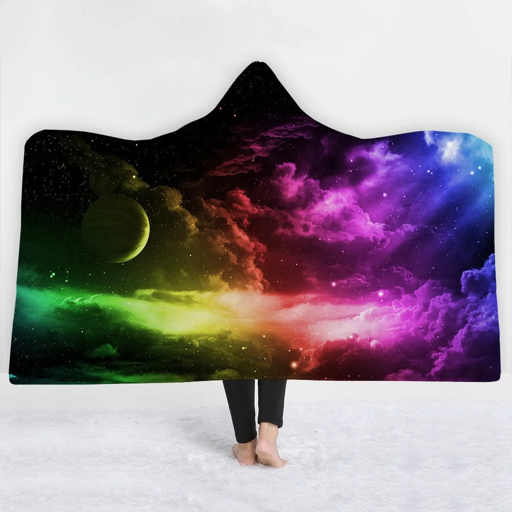 Universe Hooded Blanket