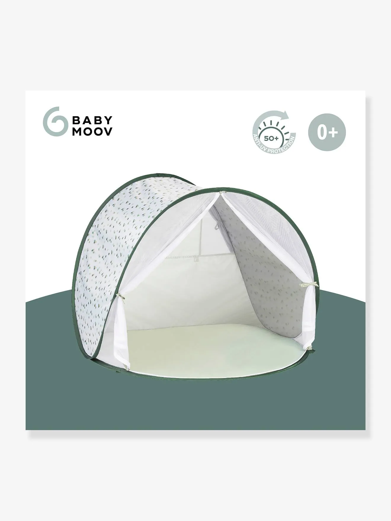 UV-Protection50+ Tent with Mosquito Net, by Babymoov - green