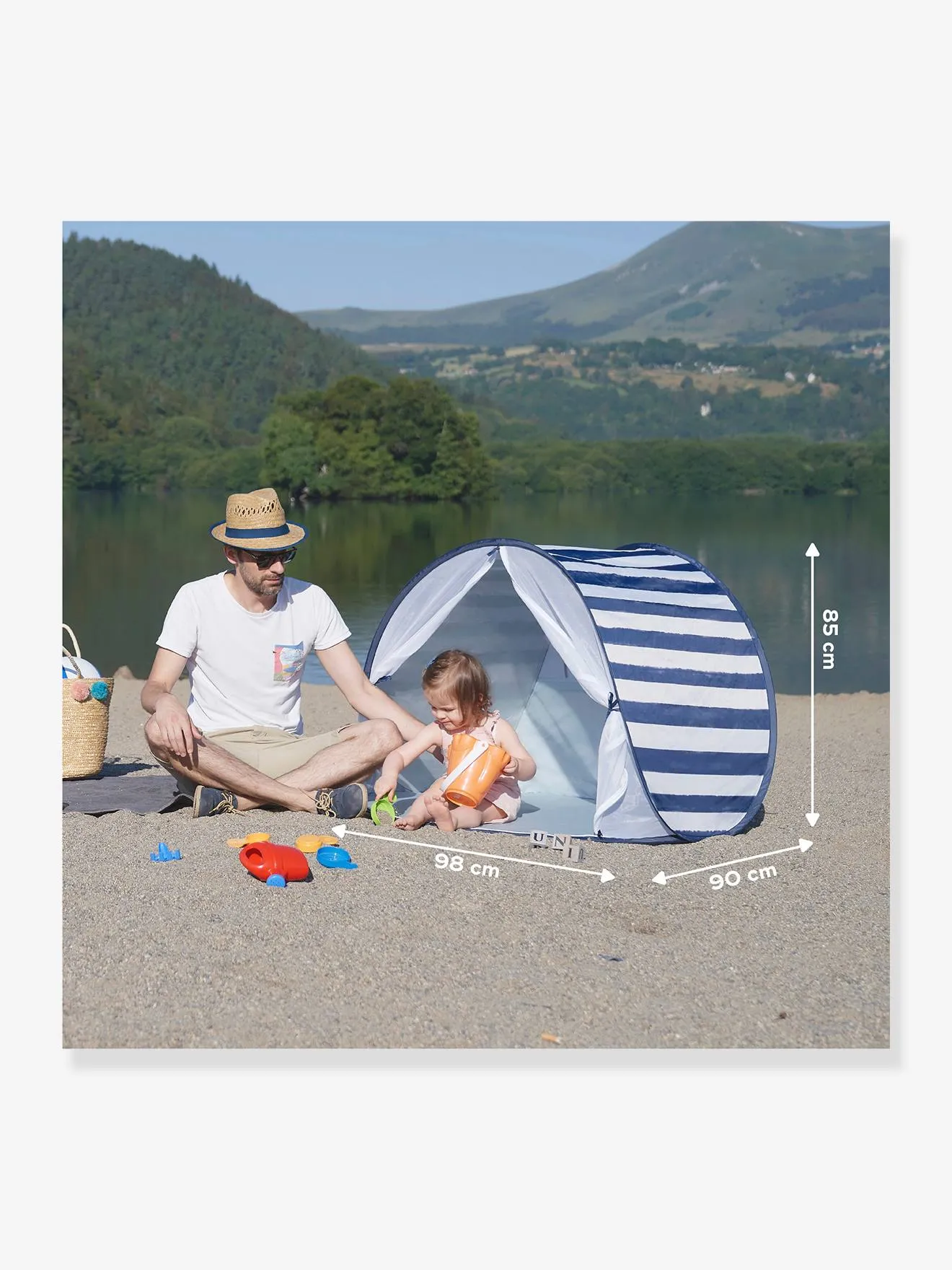 UV-Protection50+ Tent with Mosquito Net, by Babymoov - green