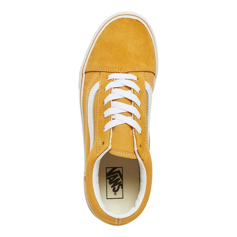 Vans Junior Girls Old Skool Platform Trainers Golden Glow