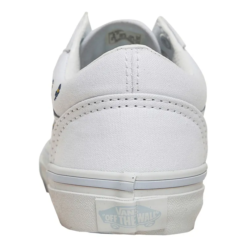 Vans Junior Girls Old Skool Trainers True White/Multi