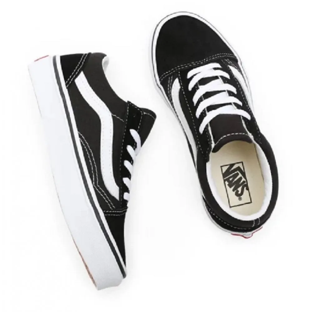 Vans Kids Old Skool Black Lace Up Trainers