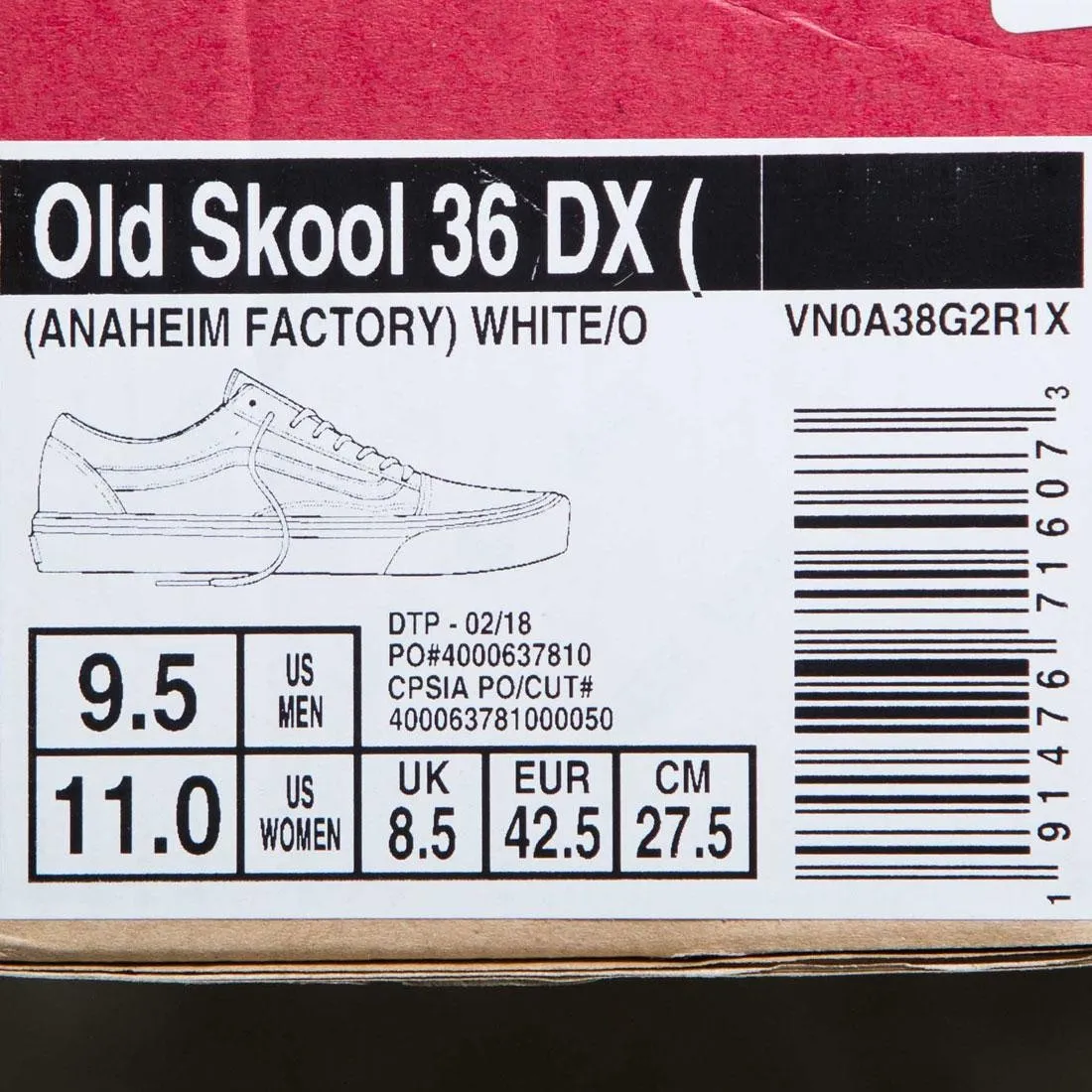 Vans Men Old Skool DX - Anaheim Factory (white / green)