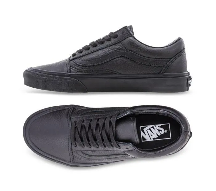 VANS OLD SKOOL LEATHER - BLACK/BLACK