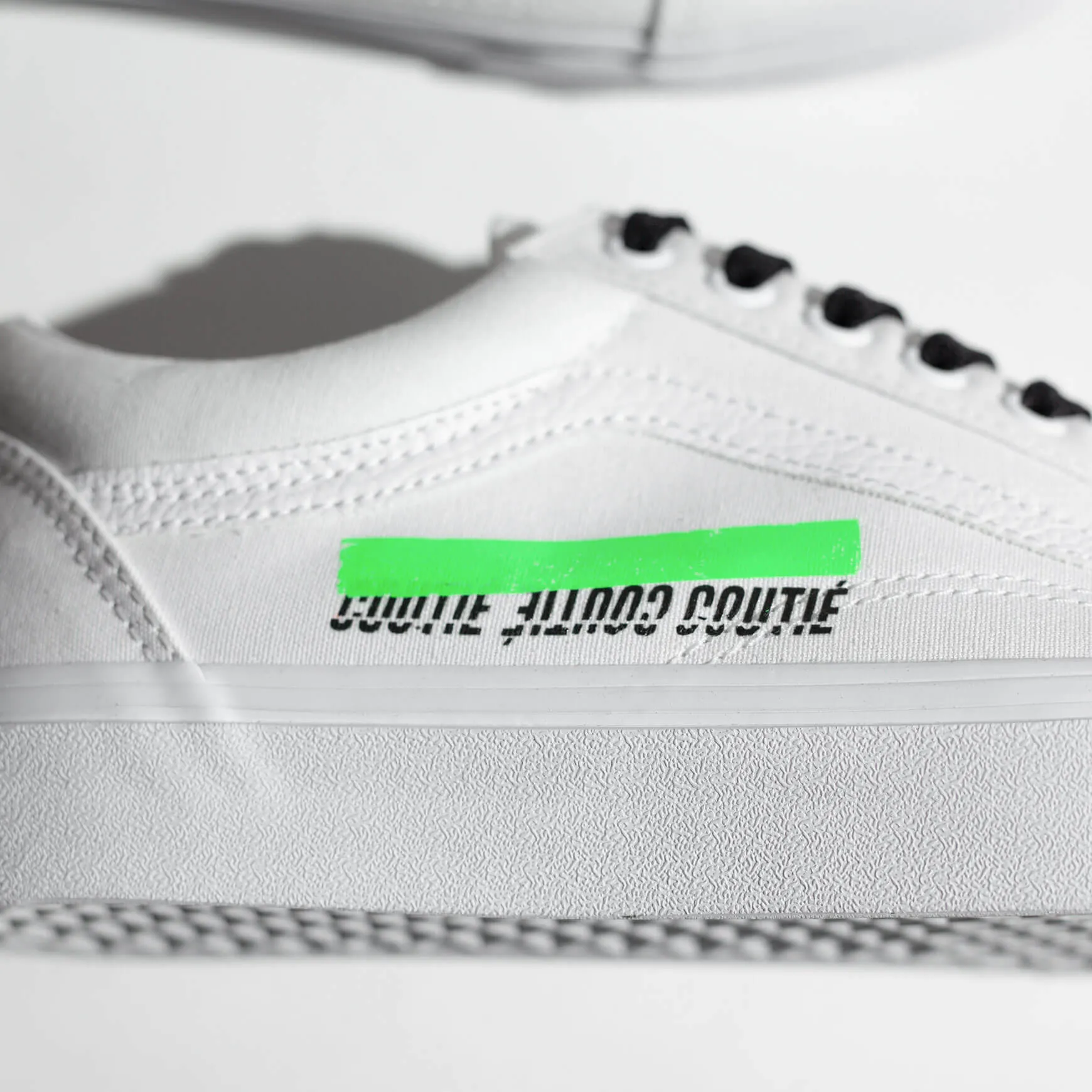 Vans Old Skool Tape Logo Green Custom