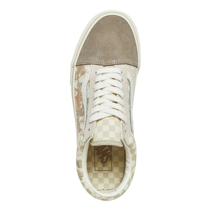 Vans Womens Old Skool Platform Trainers Multi/Marshmallow