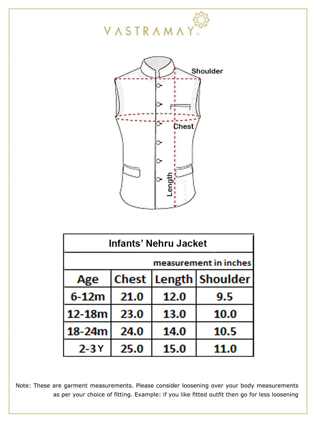 VASTRAMAY SISHU Boys Gold -Toned Woven Design Slim-Fit Nehru Jacket