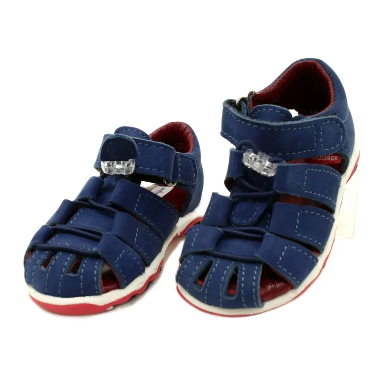 Velcro sandals Mazurek 1364 navy blue