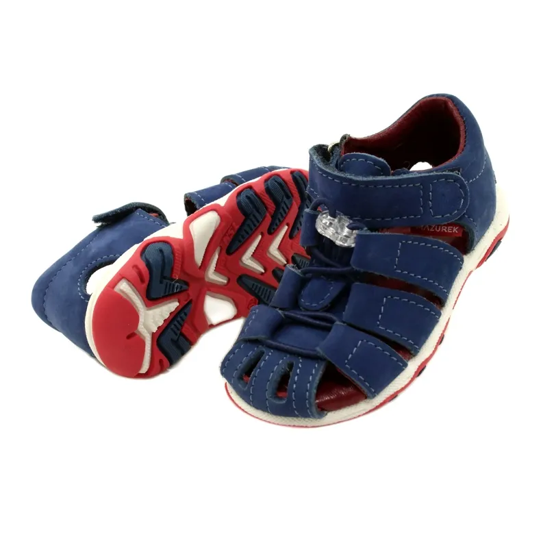 Velcro sandals Mazurek 1364 navy blue