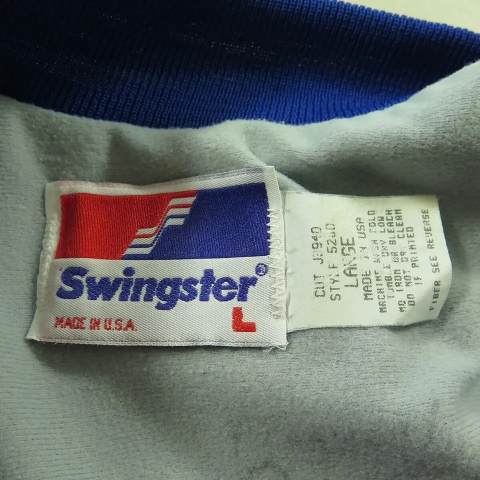 Vintage 90s Los Angeles Dodgers Jacket L Swingster MLB Baseball Satin USA