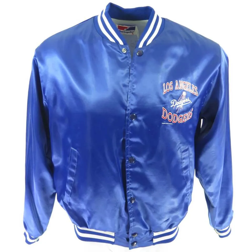 Vintage 90s Los Angeles Dodgers Jacket L Swingster MLB Baseball Satin USA