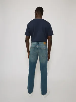 Vintage Blue Straight Fit Jeans With Stretch | Men | George at ASDA