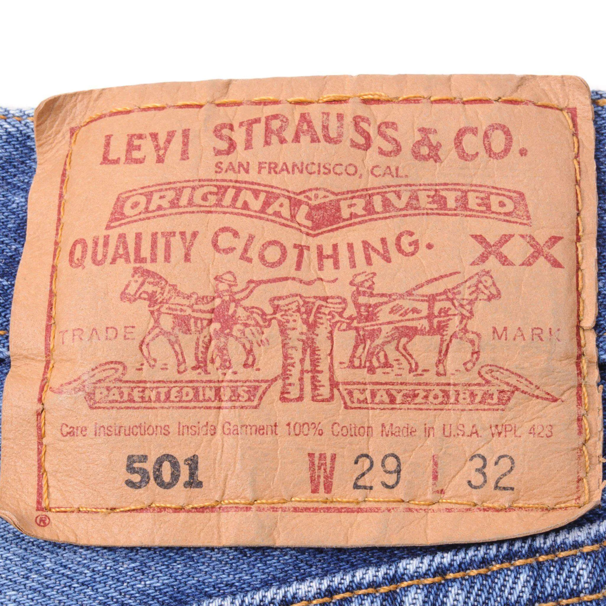 VINTAGE LEVIS 501 JEANS INDIGO 90S SIZE W28 L31 MADE IN USA