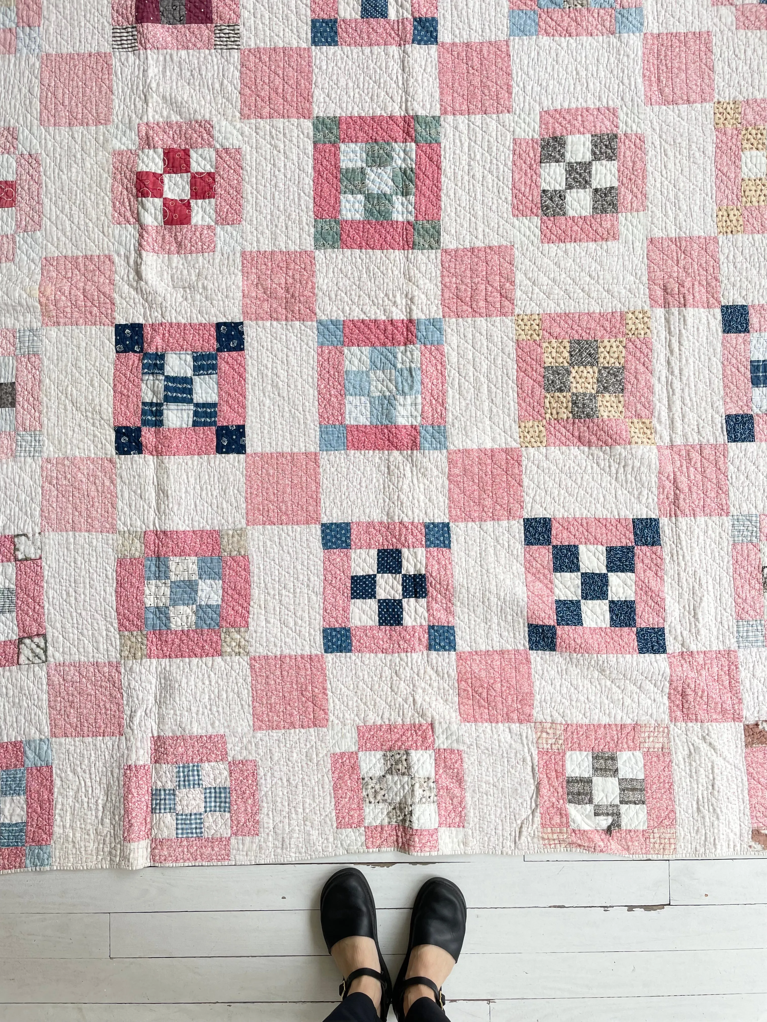 Vintage Nine Patch Quilt