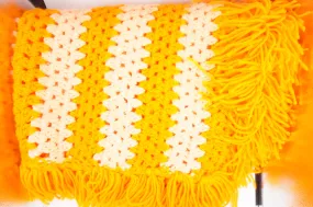 Vintage Woven Bright Orange Blanket - ohiohippiessmokeshop.com