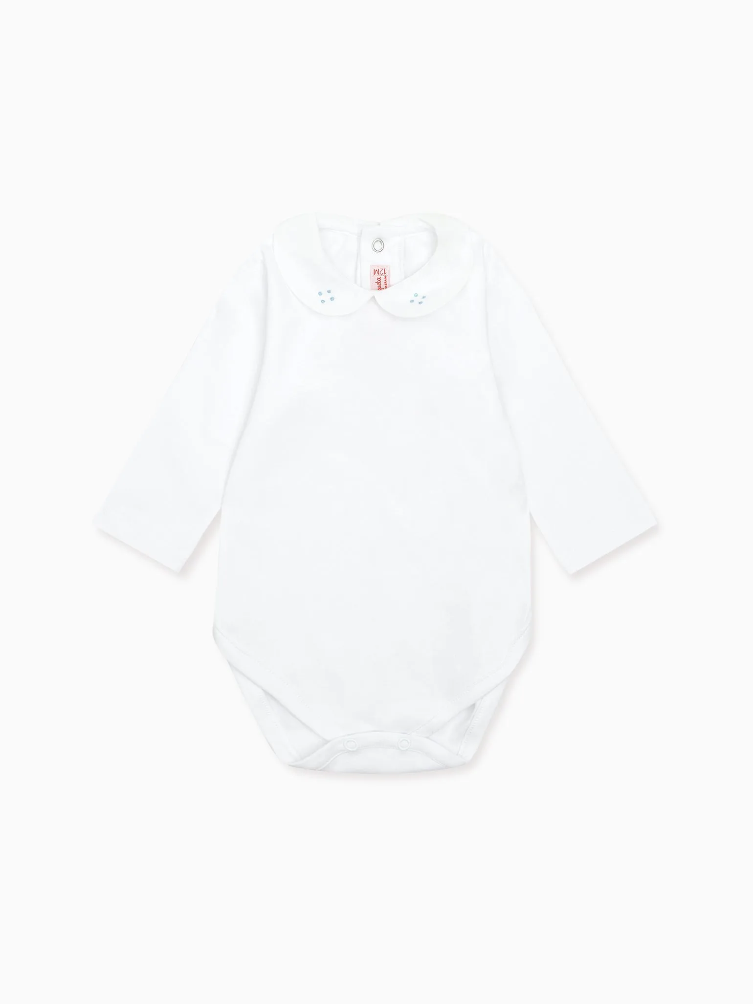 White Dorno Jersey Baby Girl Body Vest