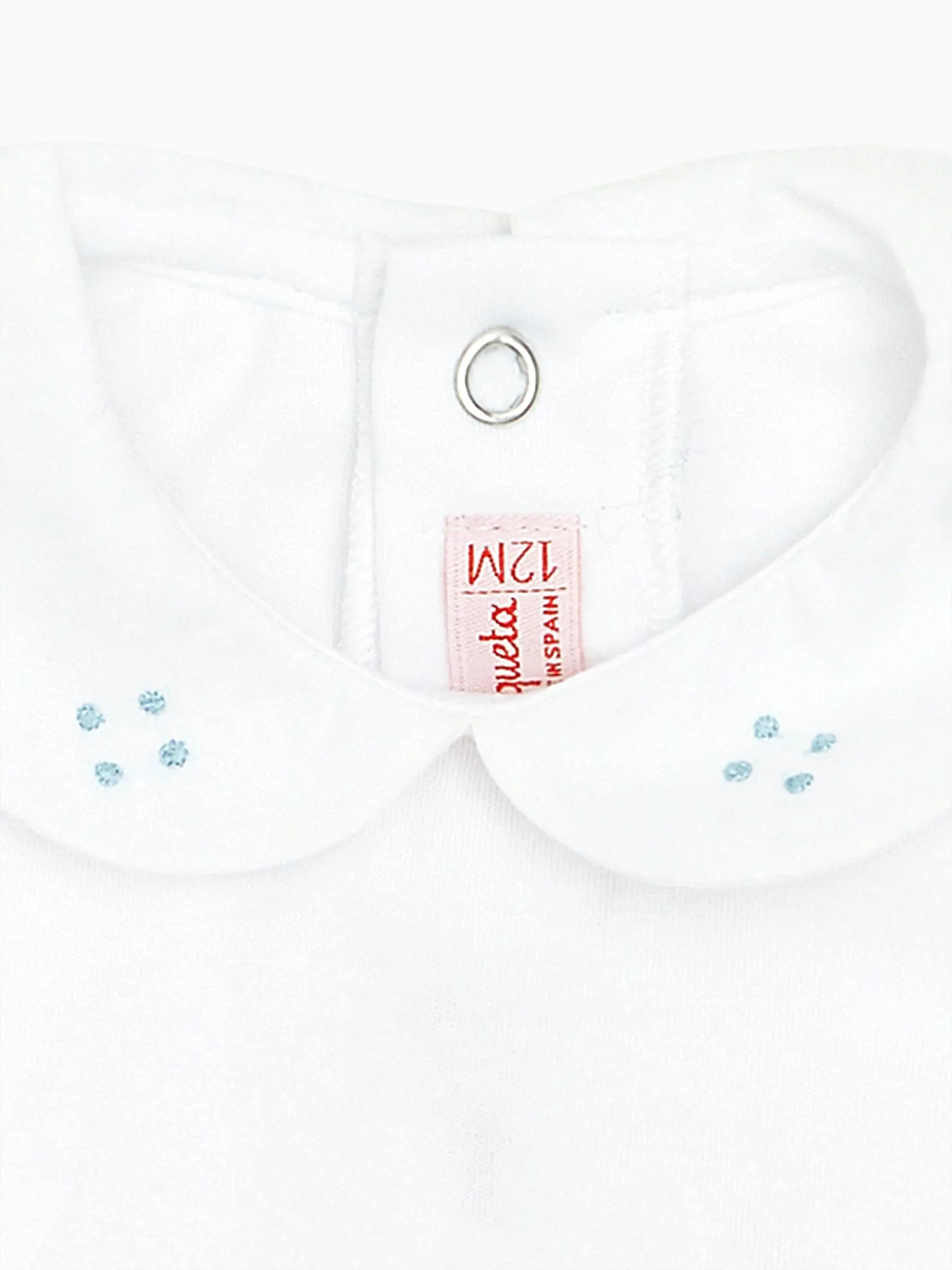 White Dorno Jersey Baby Girl Body Vest