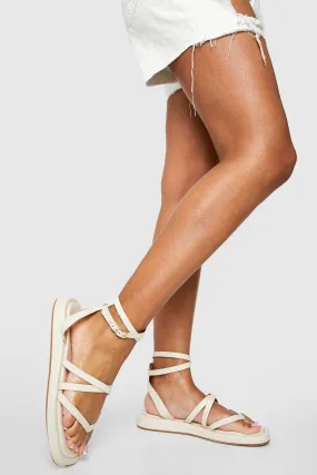 Wide Width Strappy Chunky Sandals