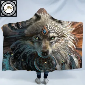 Wolf Warrior Hooded Blanket