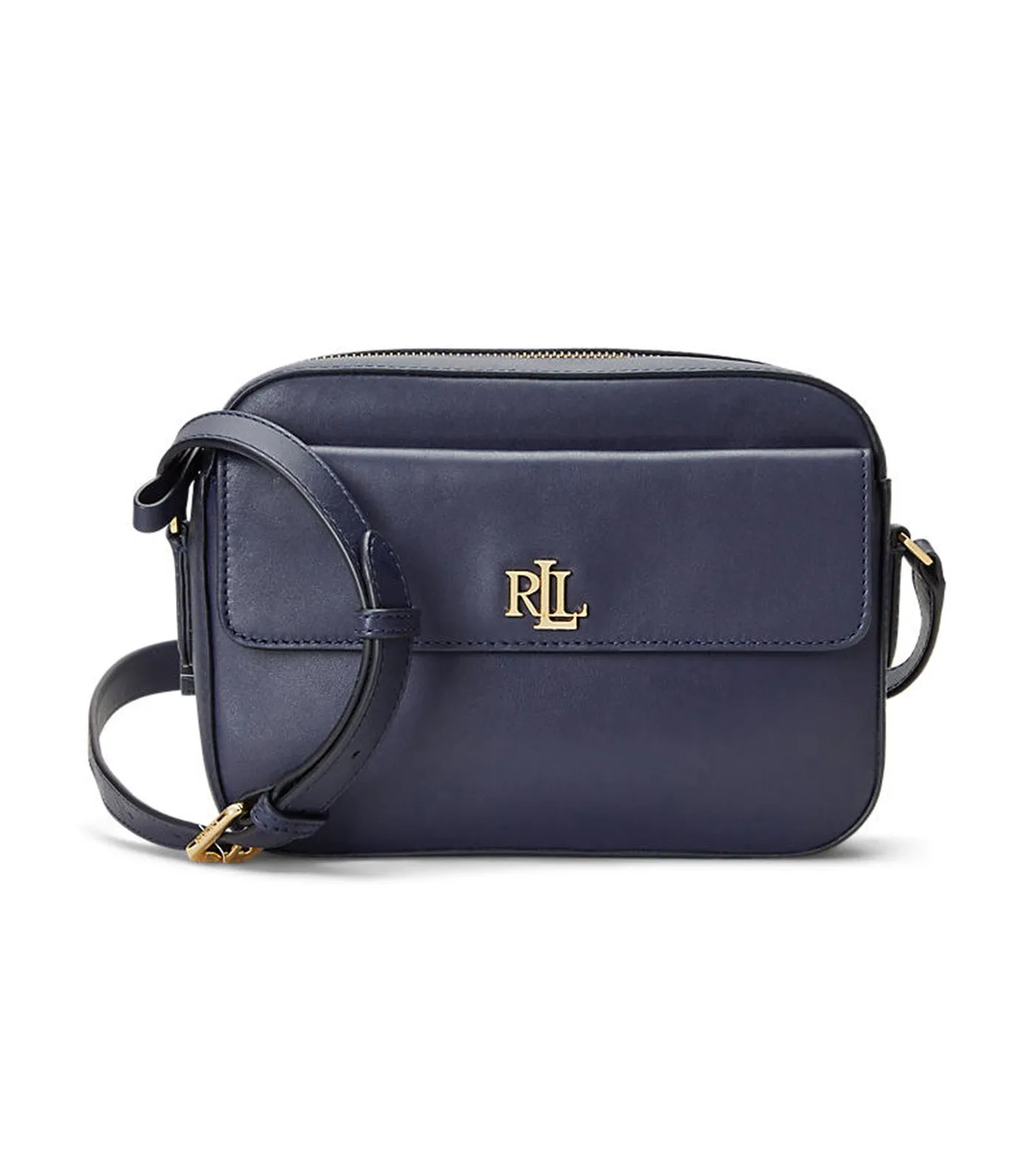 Women's Leather Medium Marcy Camera Bag Navy