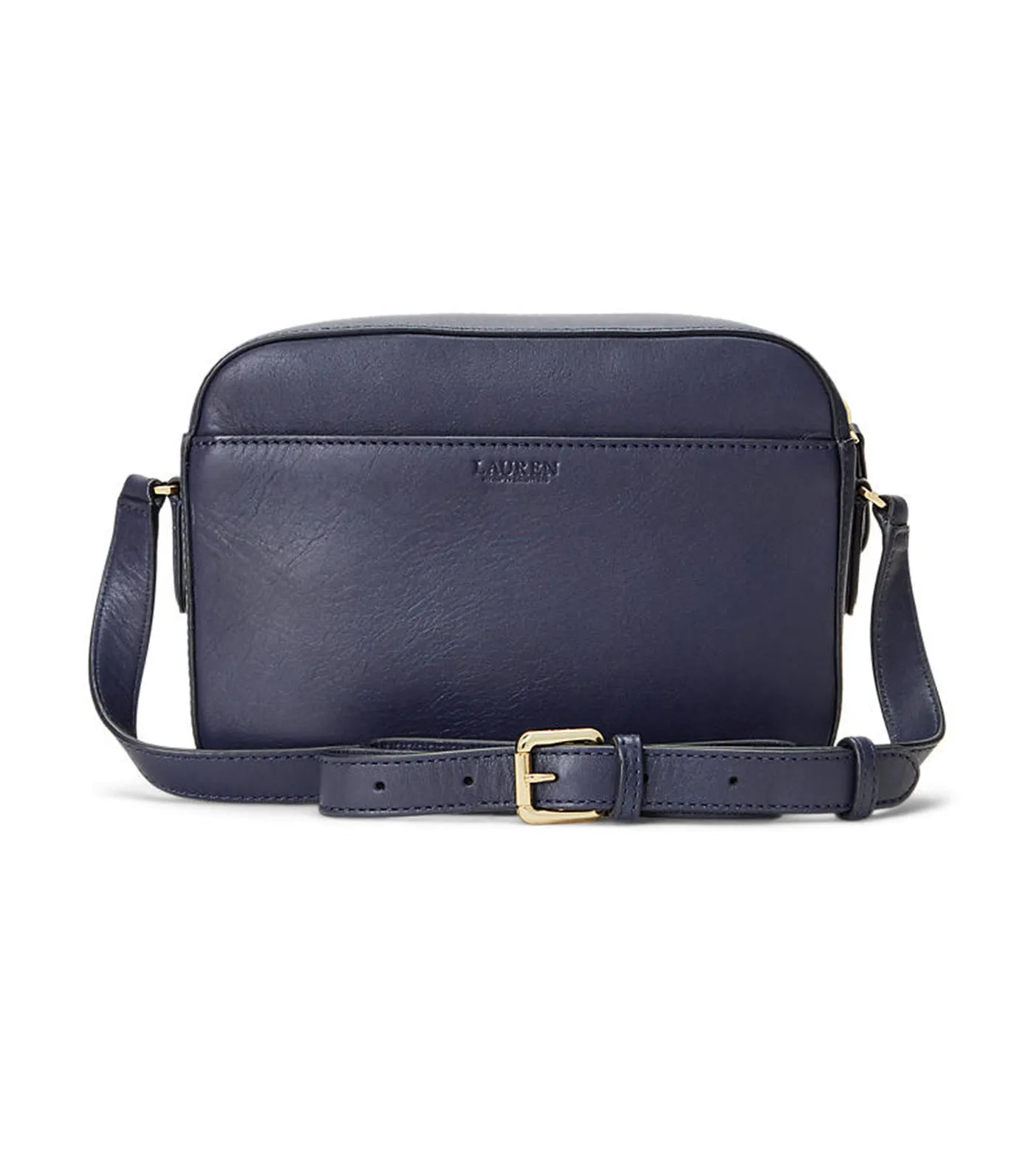 Women's Leather Medium Marcy Camera Bag Navy