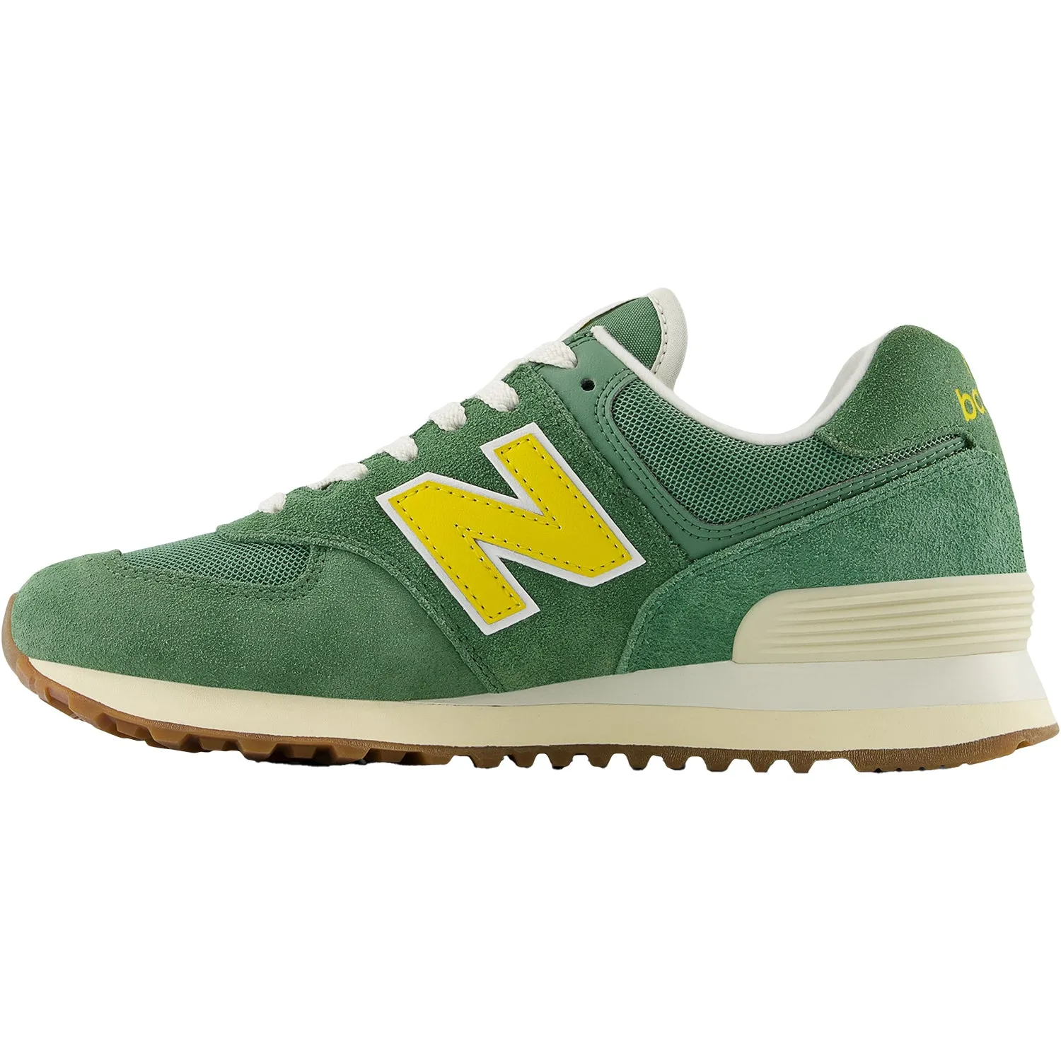 Women's New Balance WL574GS2 Mallard Green/Ginger Lemon/Sea Salt Suede