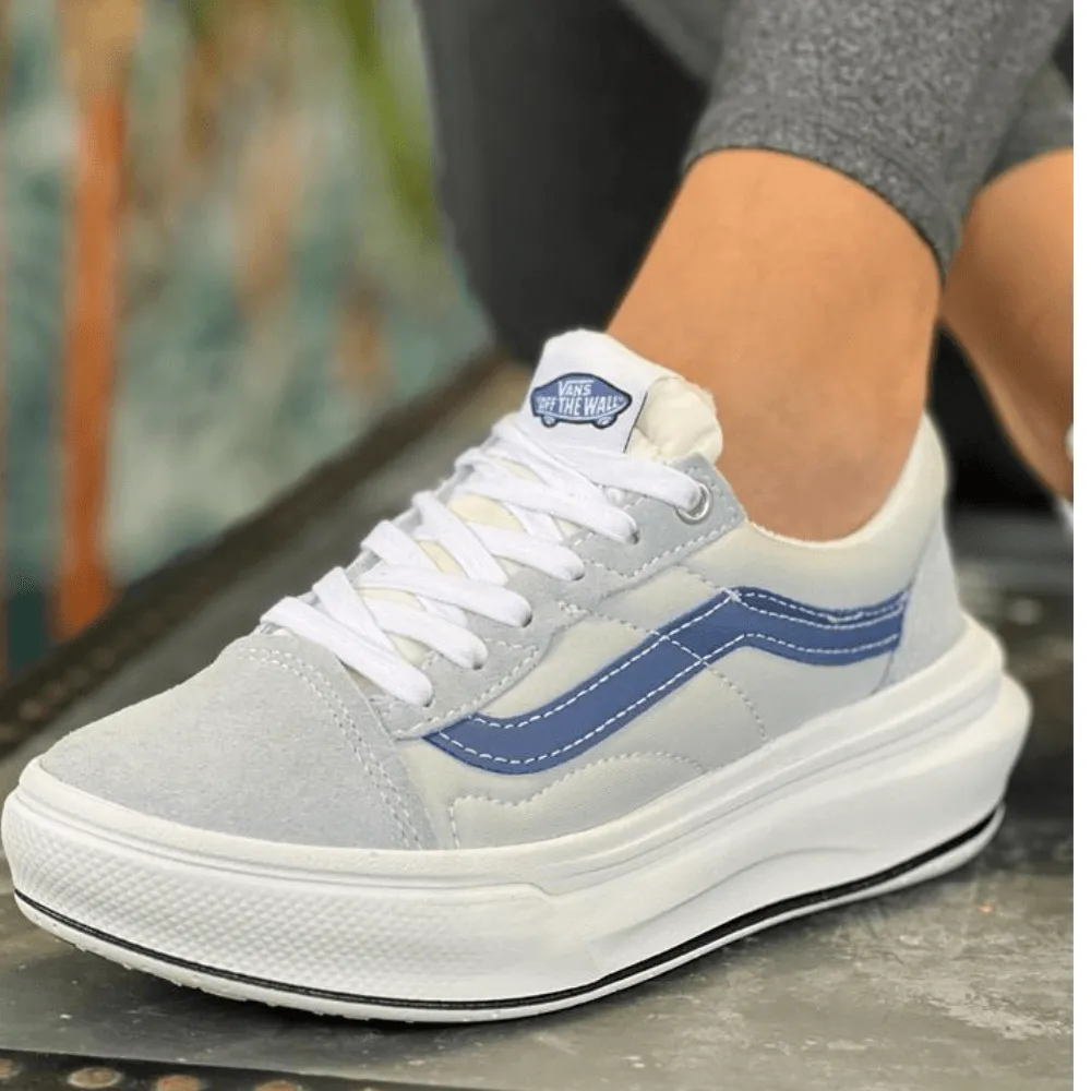 Womens Vans Old Skool Overt CC Trainers in Light Blue