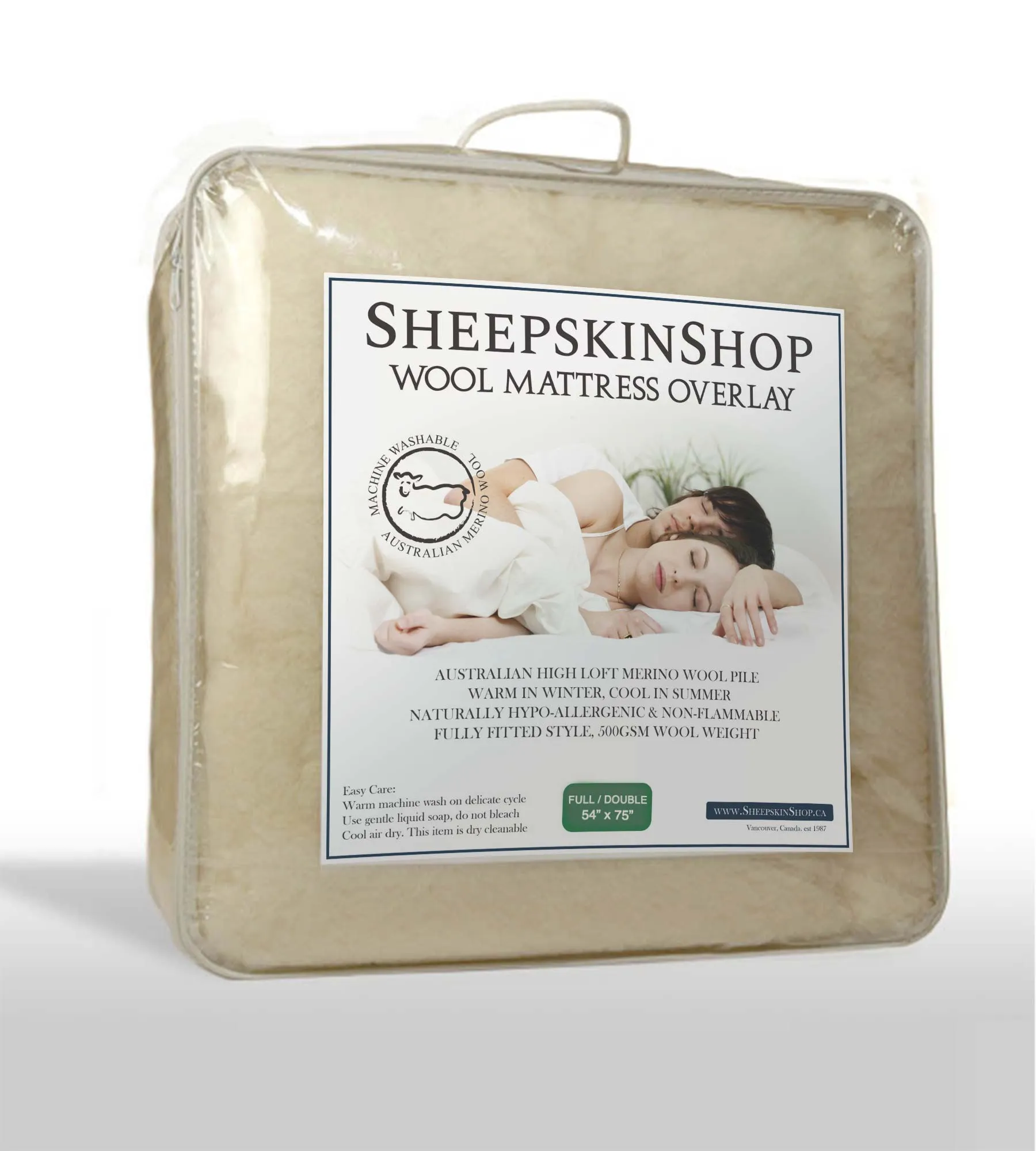 Wool Mattress Pad - Double (54x75)