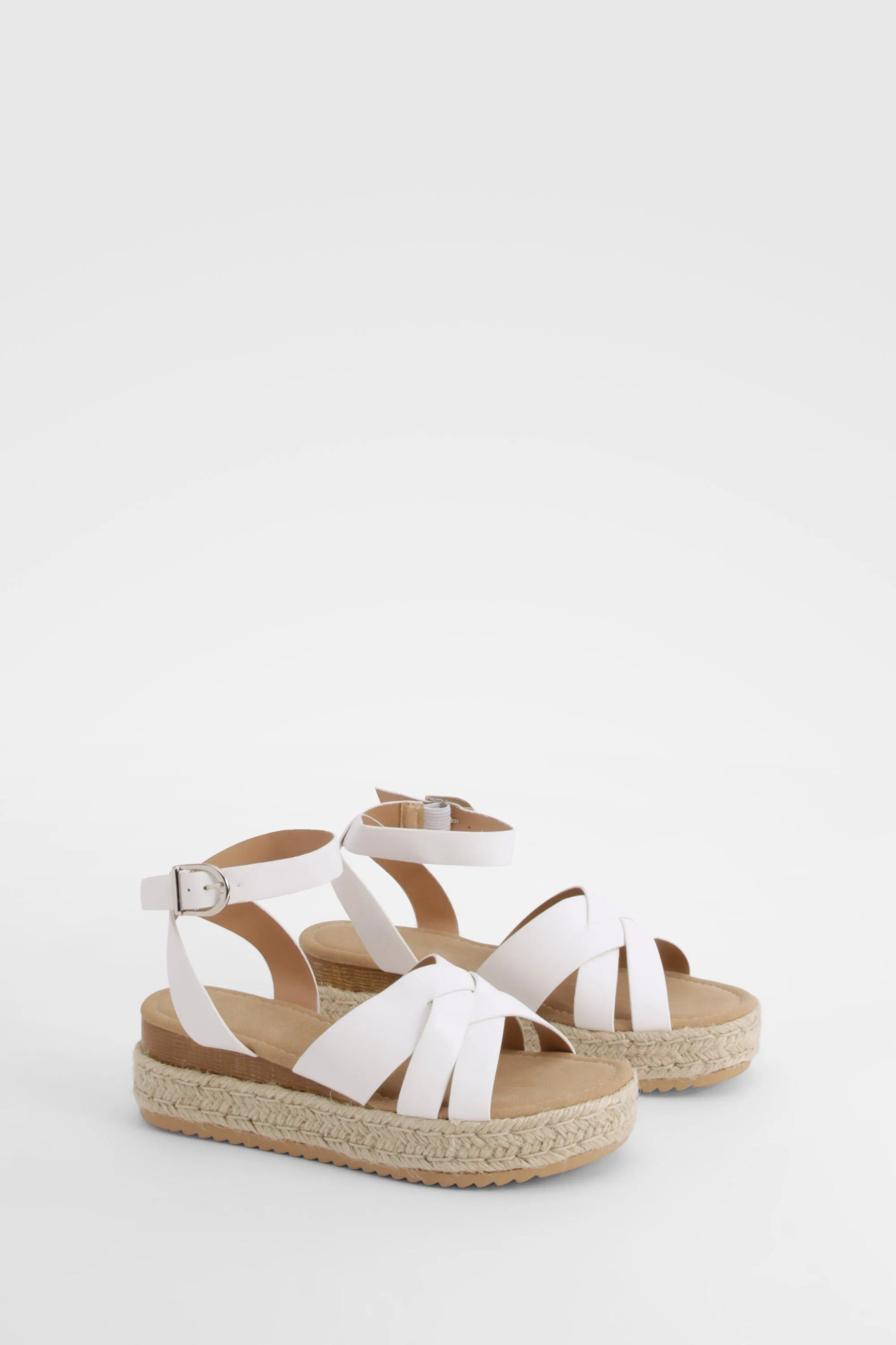 Woven Strap Flatform Sandals