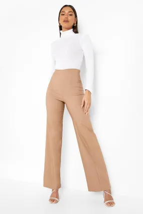 Woven Wide Leg Seam Detail Pants