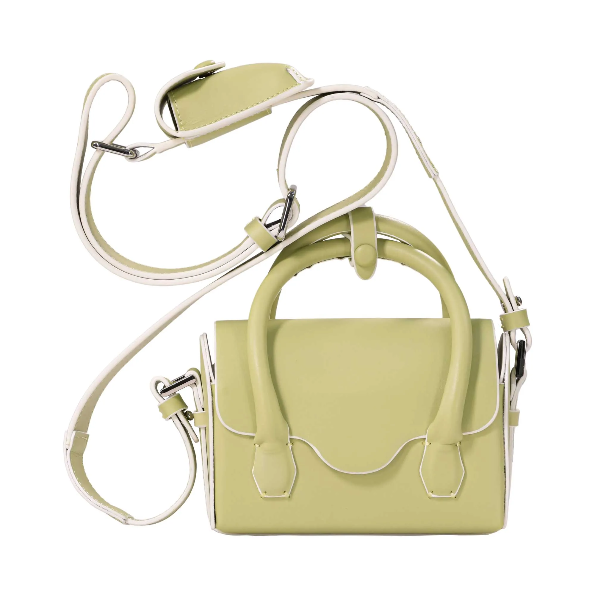 Yese Studio Women's Elizabeth Nano Avocado Edge Crossbody Bag, Size : 15cm x 7cm x 10cm